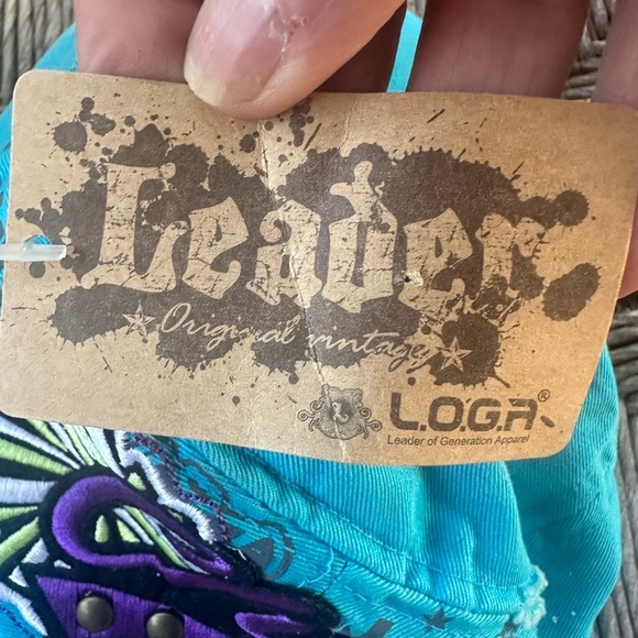 Leader Logo women's blue adjustable cheer hat - Picture 6 of 9